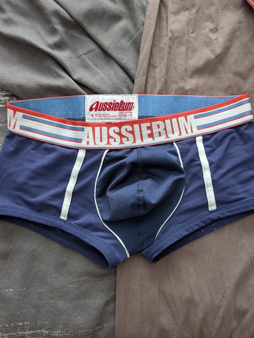 Aussiebum Navy Trunk with Red-Trim Waistband